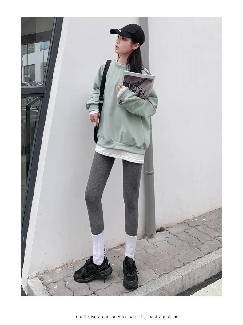 High Waist Warm Winter Skinny Pants - Alfadarling