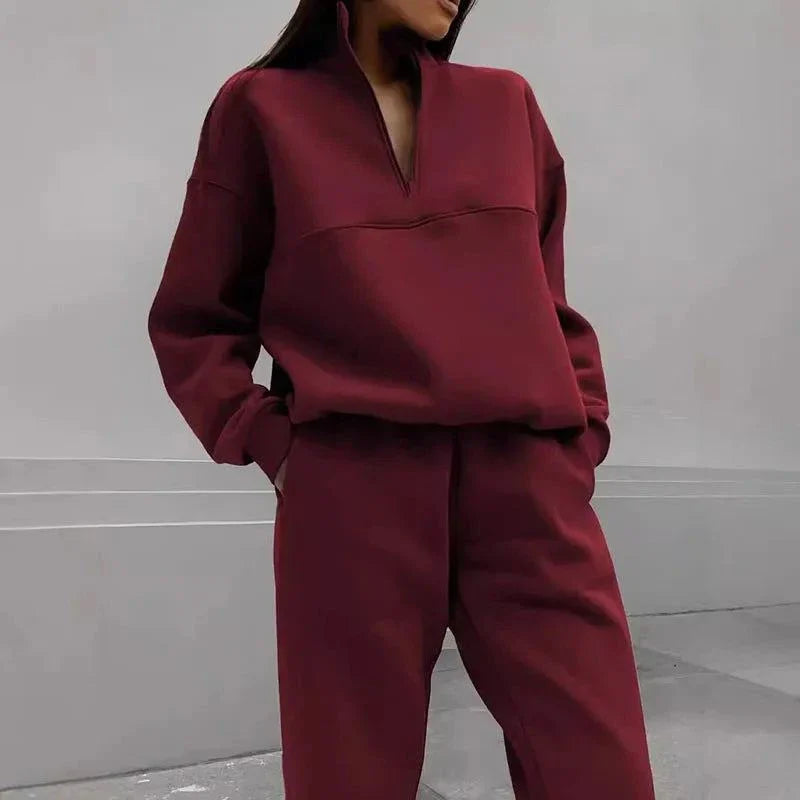 Women's Autumn Winter Sport Set – Sweatshirt & Pants Suit