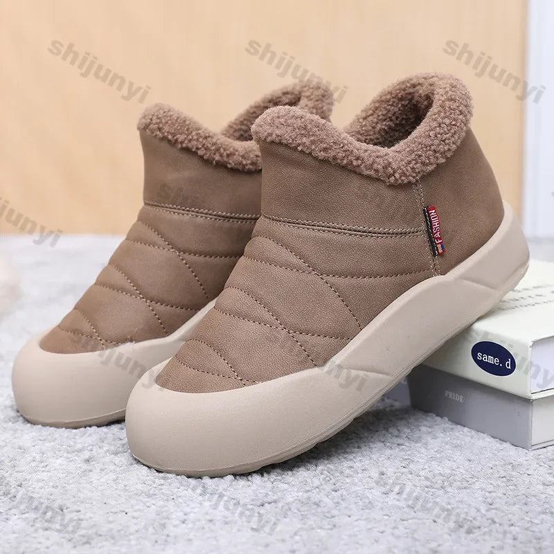 Warm Waterproof Plush Snow Boots for Women