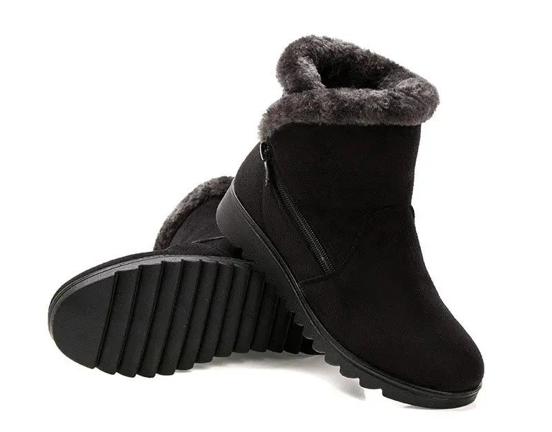 Women's Warm Plush Snow Boots with Zipper | Alfadarling