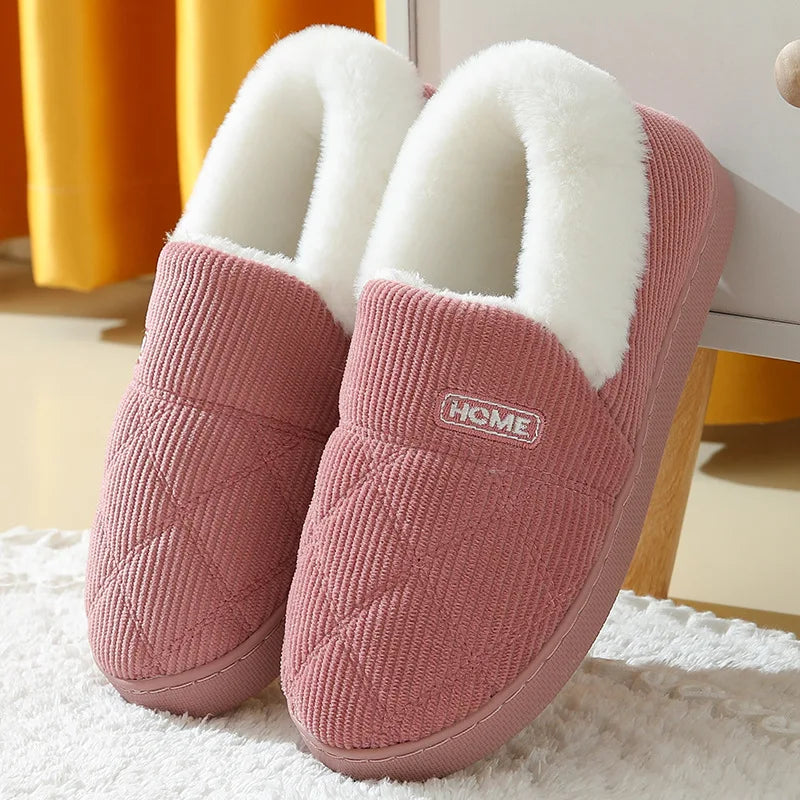 Evshine Women’s Plush Furry Winter Slippers