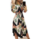 Switch Elegant V-Neck Lace-Up Midi Dress for Women 2 image