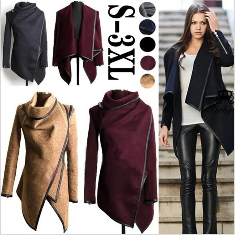 Women’s Trench Coat Long Cashmere Woolen Overcoat