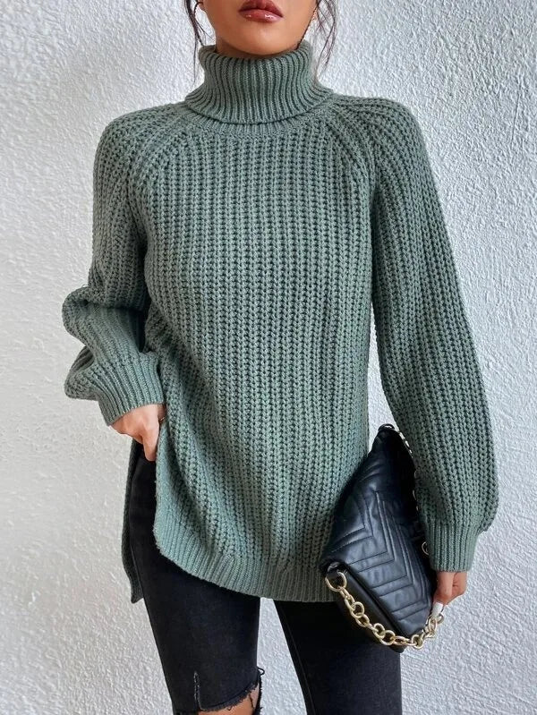 Elegant Oversized Winter Turtleneck Sweater