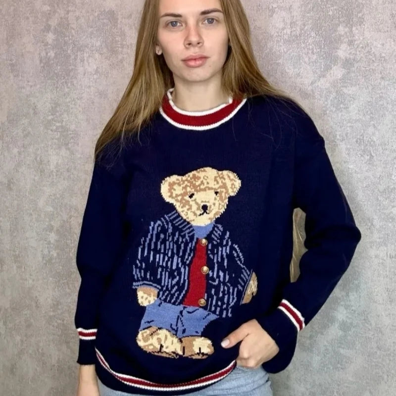 Lazy Knitwear Bear Pullover - Youthful & Warm