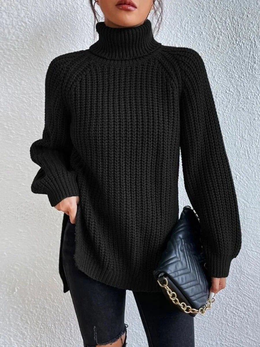 Elegant Oversized Winter Turtleneck Sweater