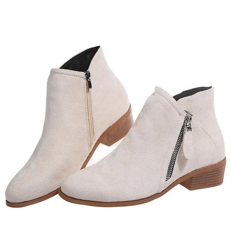 Autumn Winter Low Heel Ankle Boots for Women