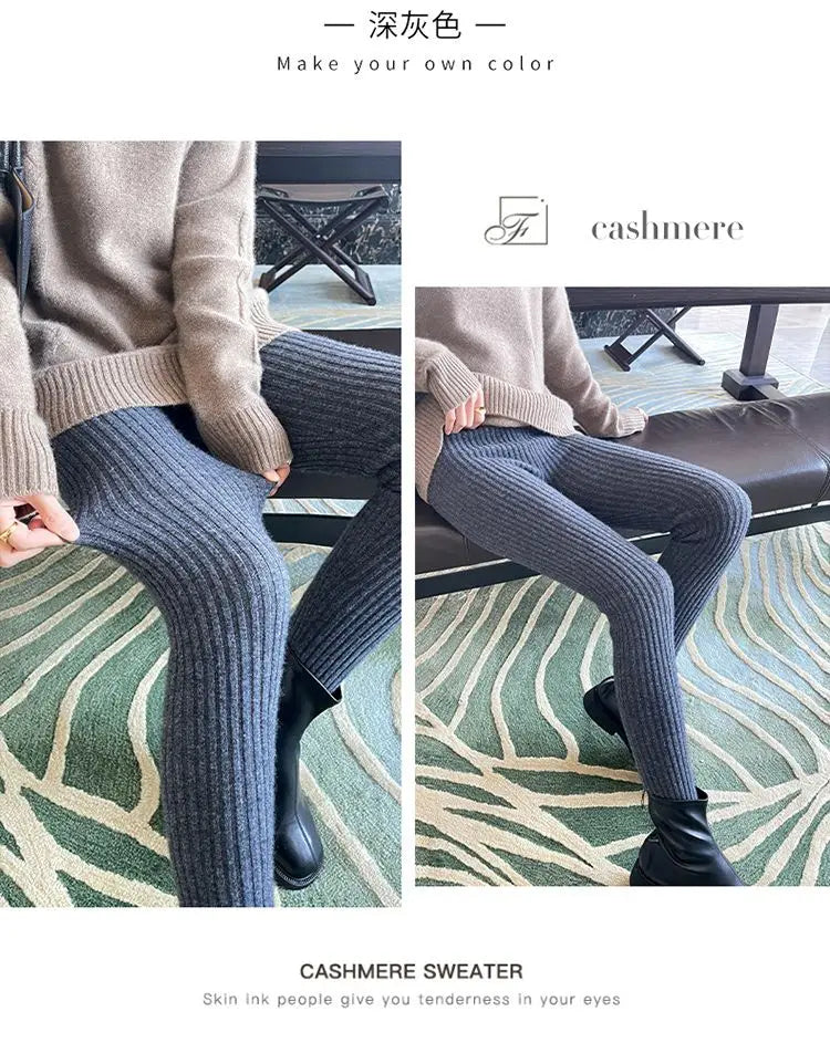 Slim High Waist Thermal Leggings for Women