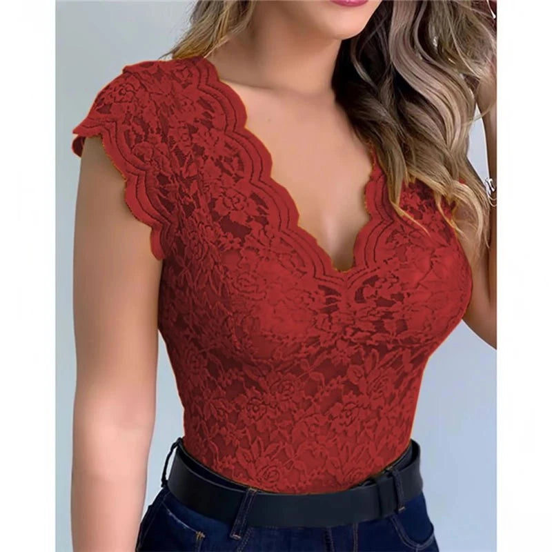 Summer Lace Crochet Cami Top