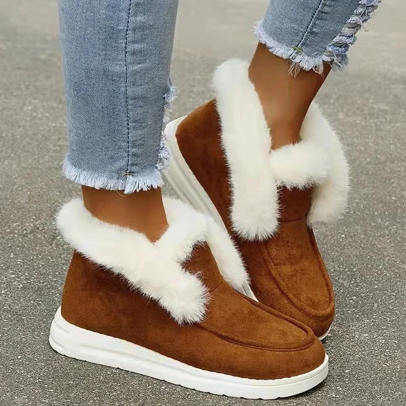 Cozy Suede Ankle Boots for Women | Alfadarling