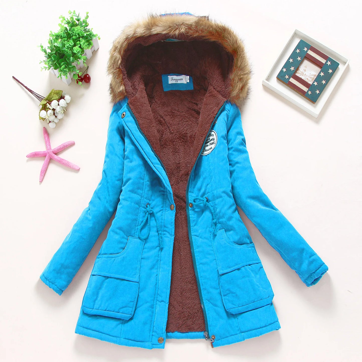 Spring Autumn Winter Jacket Thick Warm Hooded Parka