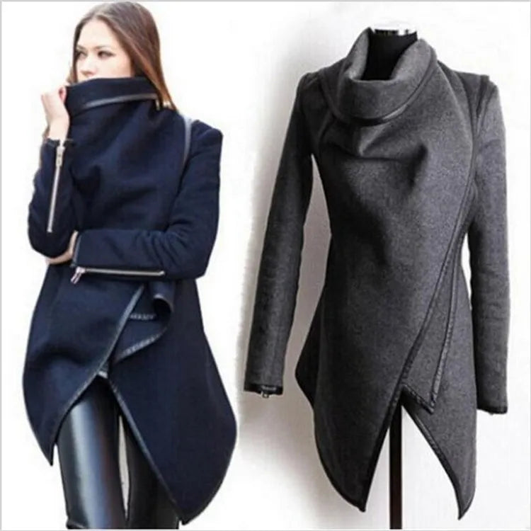 Women’s Trench Coat Long Cashmere Woolen Overcoat