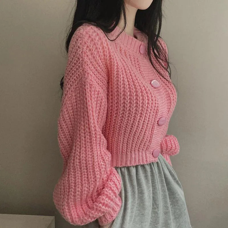 Fall Winter Women’s Thick Knitted Cardigan