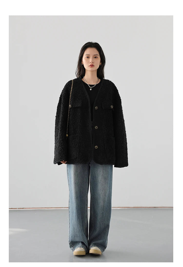 CHIC VEN Women's Woolen Coat - Autumn Winter