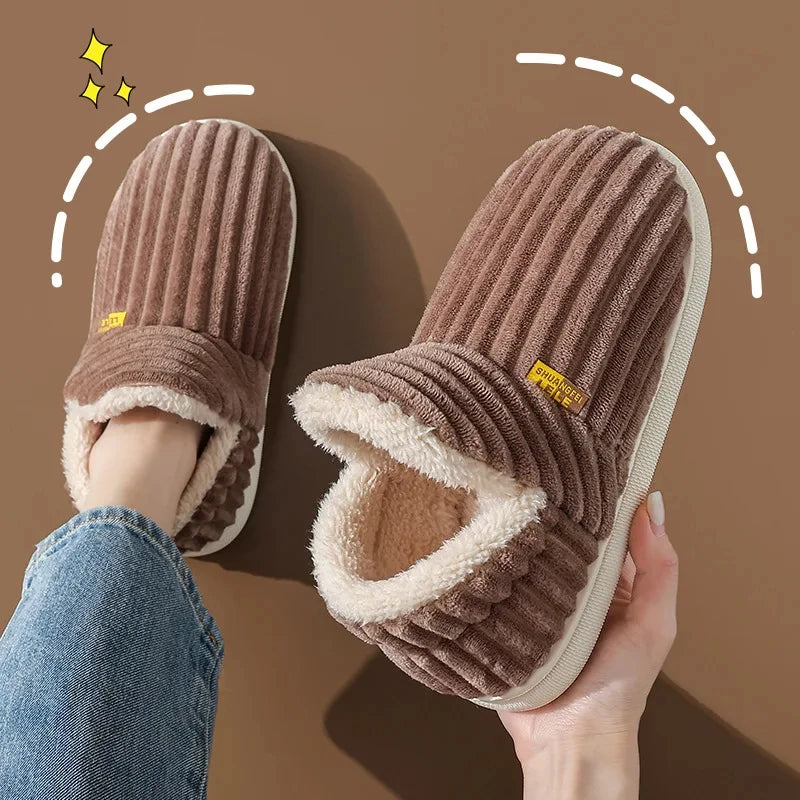 Evshine Women’s Plush Furry Winter Slippers