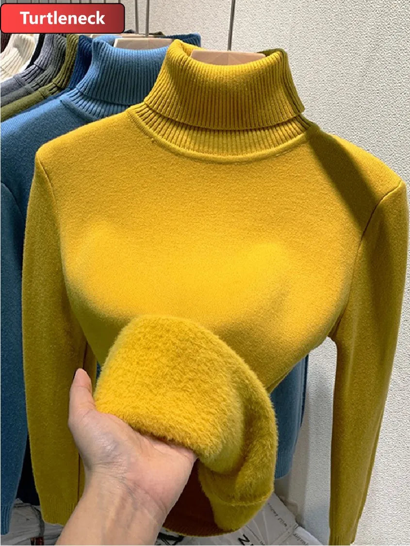 Thicken Velvet Turtleneck Sweater