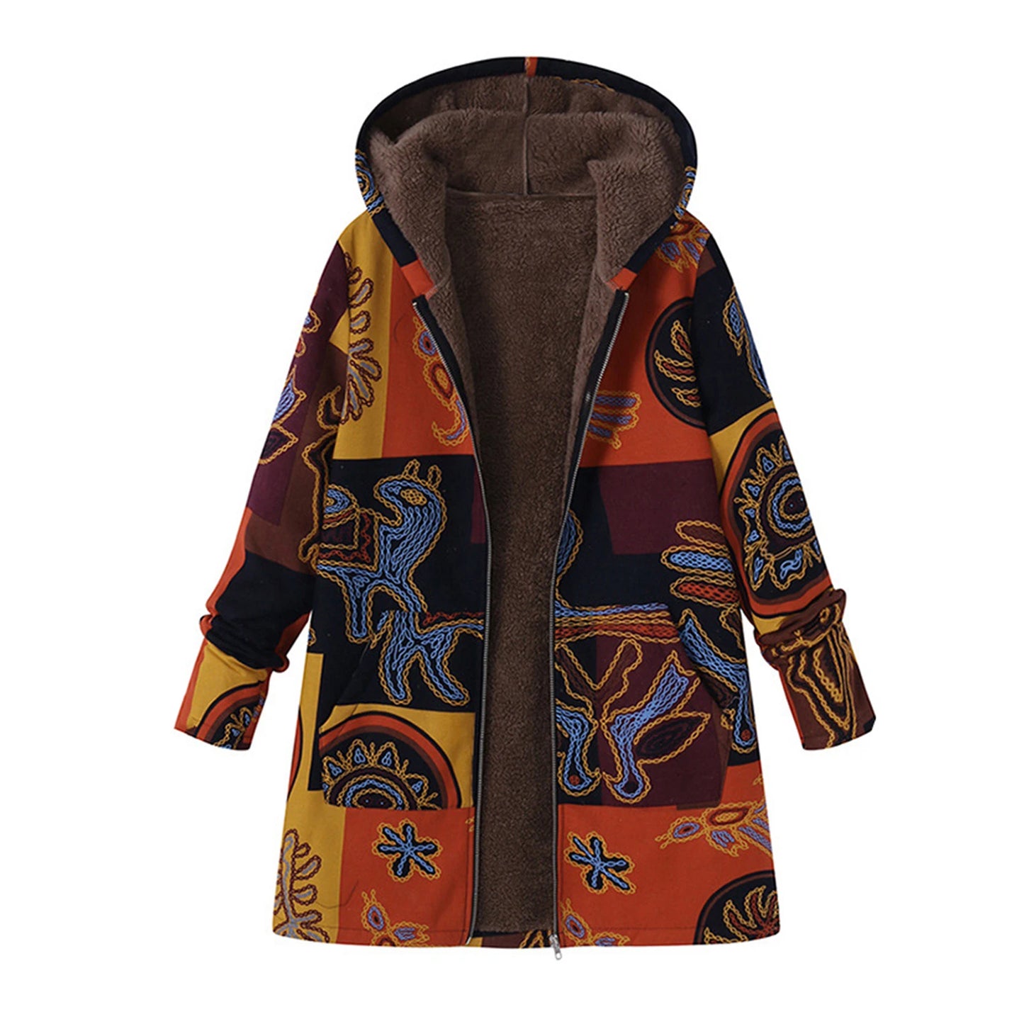 Winter Women’s Hooded Coat with Pockets