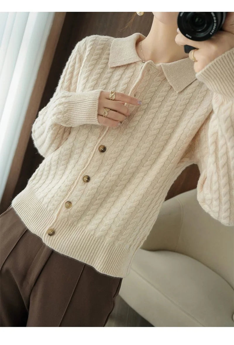 Cashmere Women’s Loose Fitting Knitted Cardigan