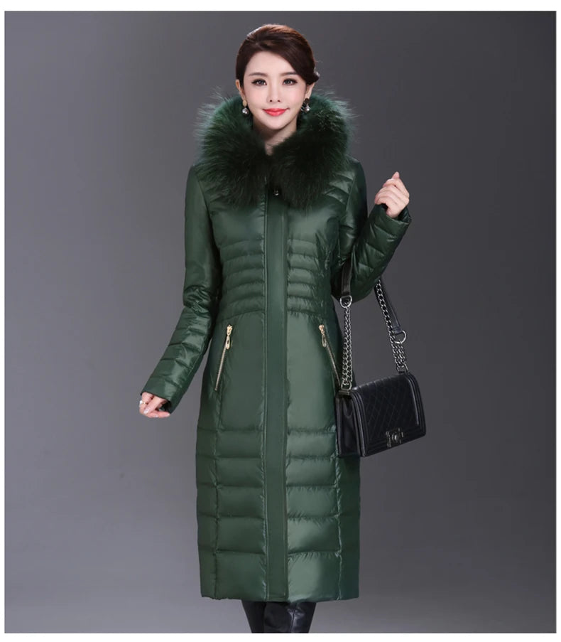 Shengyu Boya Over-The-Knee Long Down Jacket