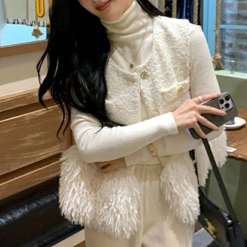 Wool Vest Jacket for Women