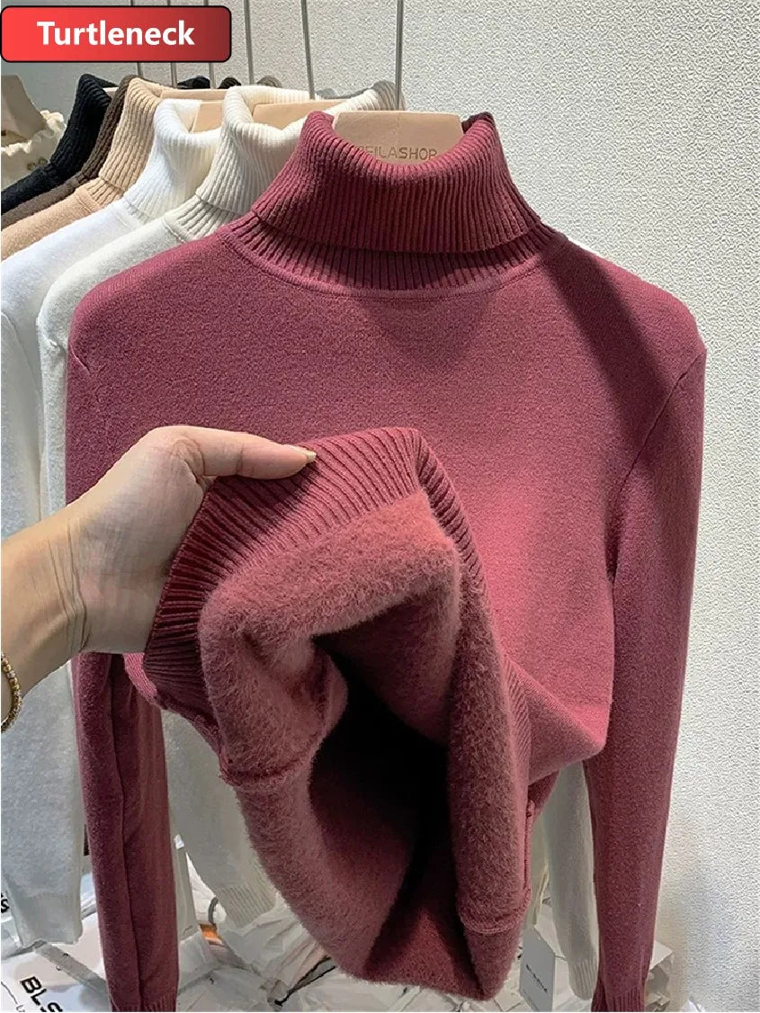 Thicken Velvet Turtleneck Sweater