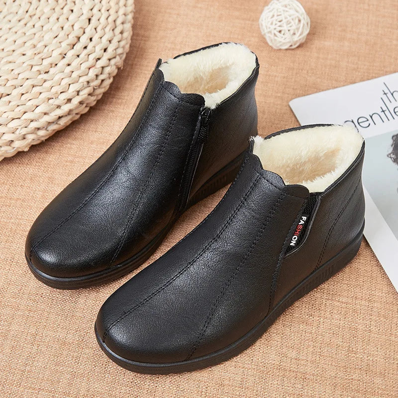 Soft Leather Ankle Boots for Women