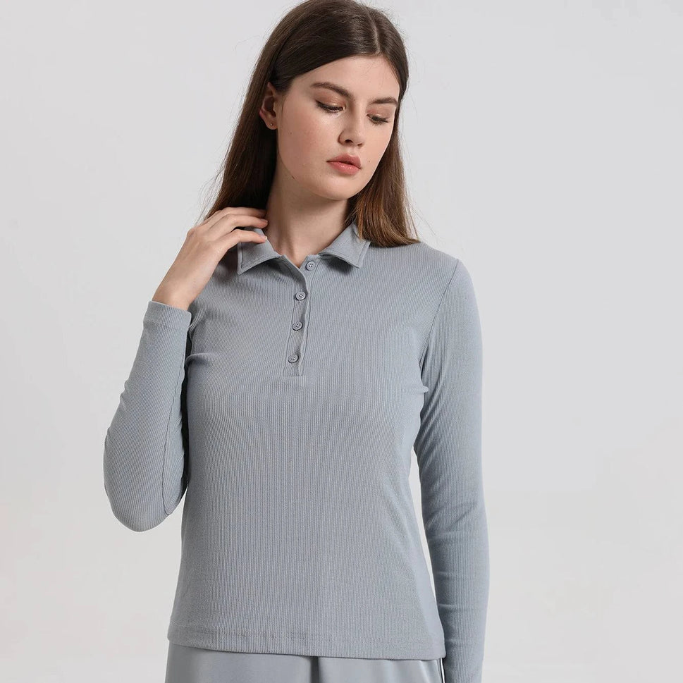 AP Soft Rib Polo Tee for Women