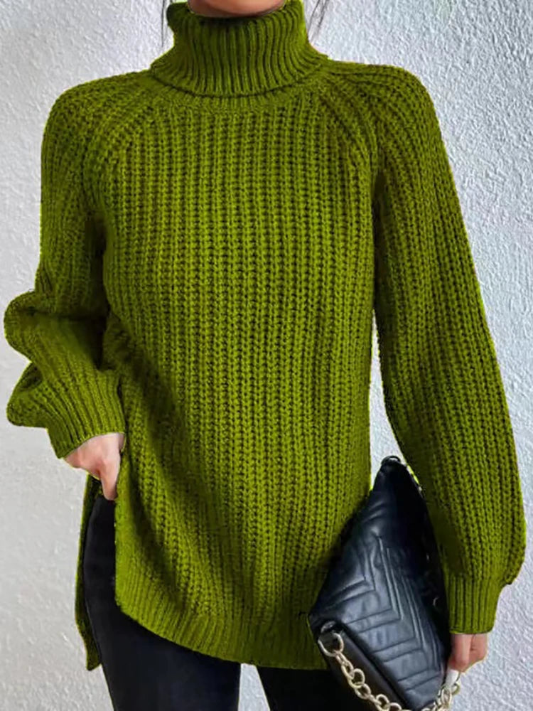 Elegant Oversized Winter Turtleneck Sweater