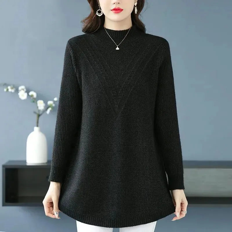 Large Size Women's Autumn Winter High-End Wool Sweater