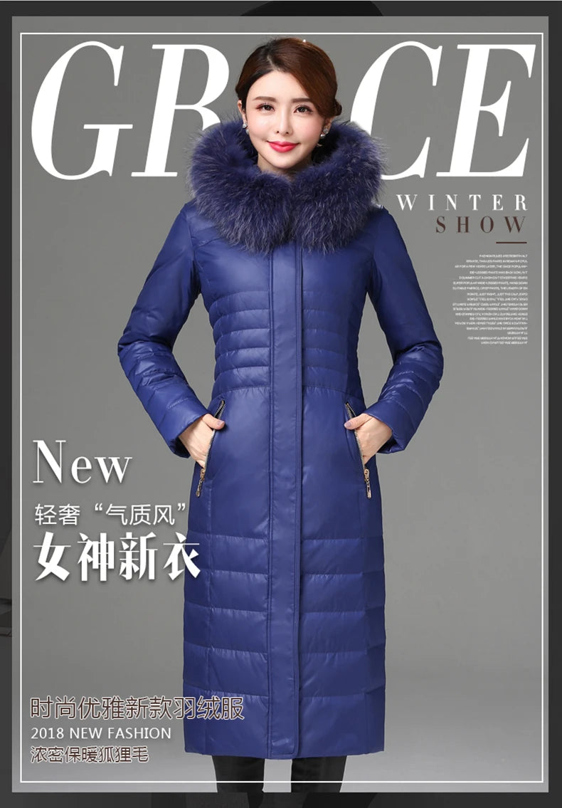 Shengyu Boya Over-The-Knee Long Down Jacket