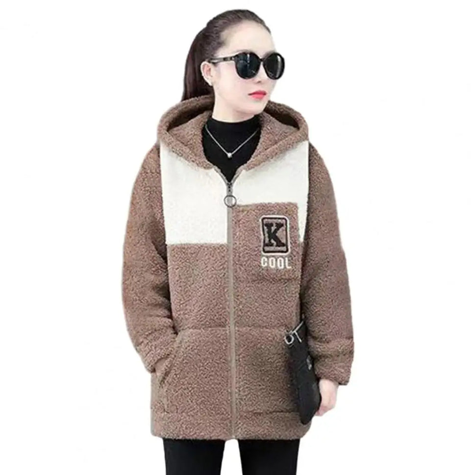 Colorblock Fleece Hooded Jacket