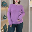 Switch Plus Size Hollow Neck Sweater - Autumn Winter Knitwear 1 image