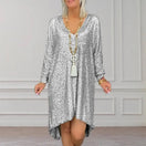 Switch Sparkling V-Neck High-Low Dress 2 image