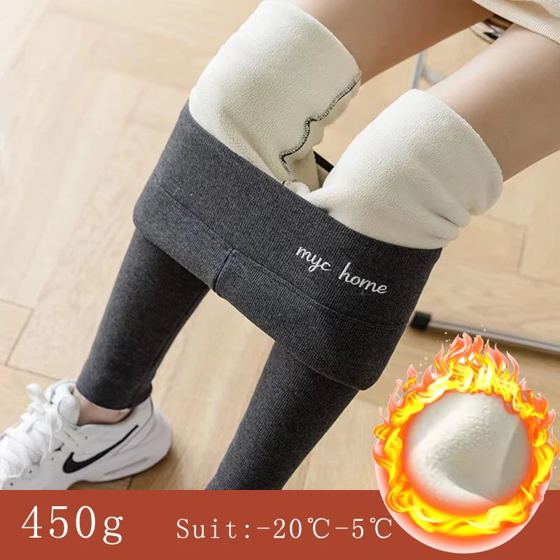 Thermal Fleece High-Waist Ribbed Leggings