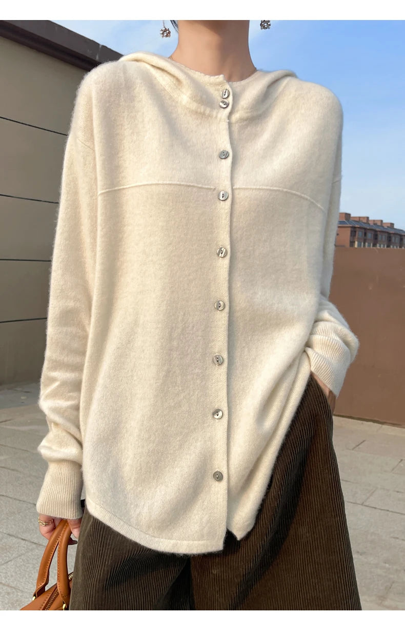 Fall/Winter  Women's Pure Wool Cardigan