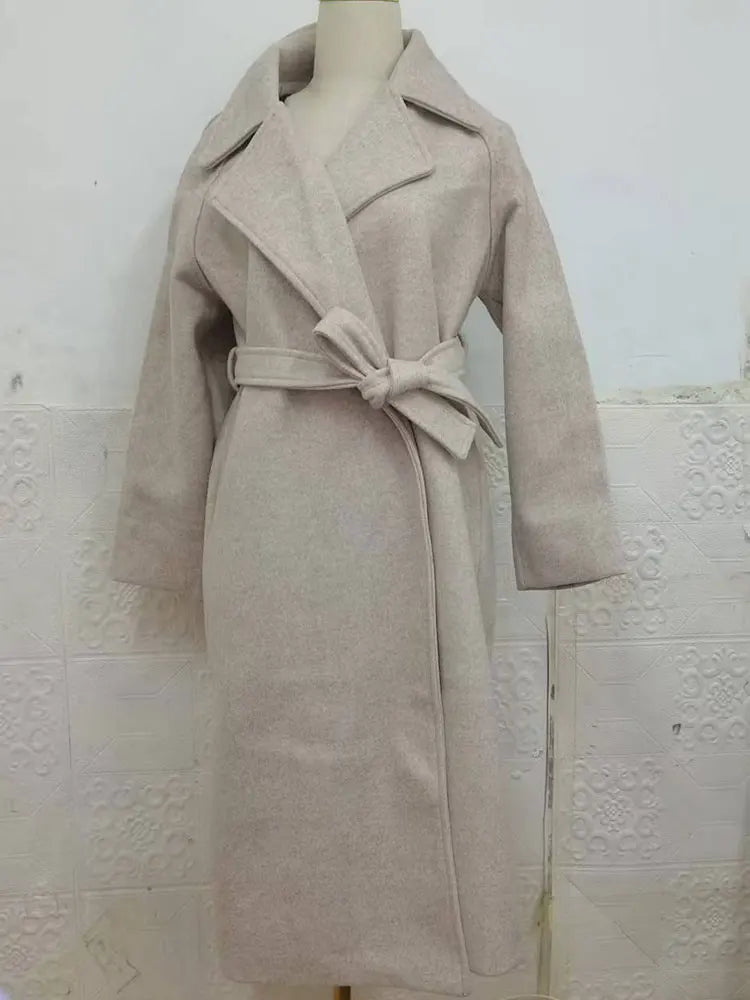 French Lazy Style Woolen Coat