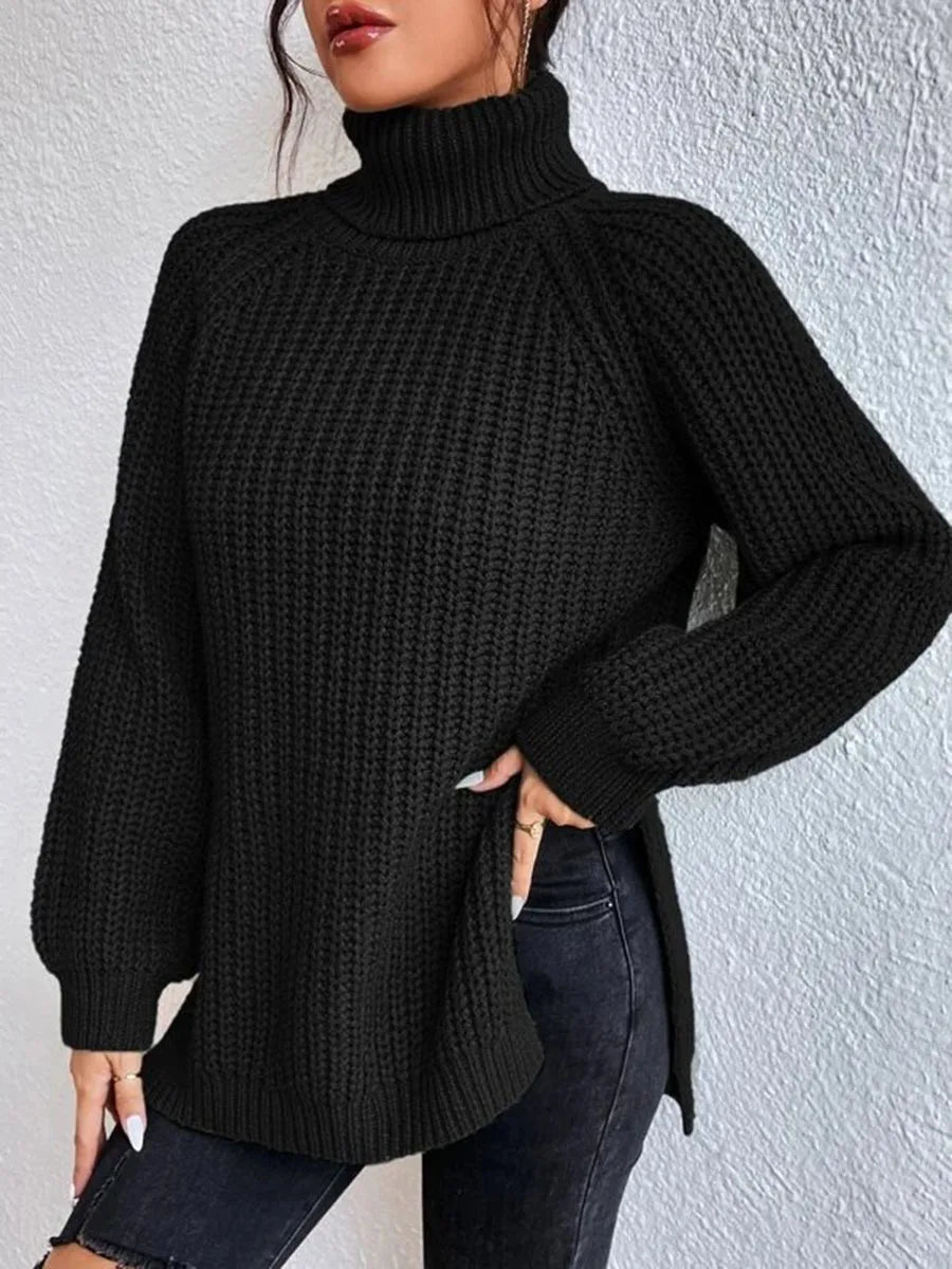 Elegant Oversized Winter Turtleneck Sweater