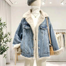 Switch Retro Fur Collar Denim Jacket 1 image