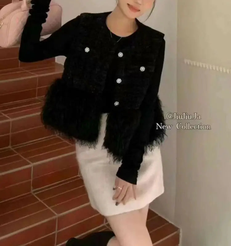 Wool Vest Jacket for Women