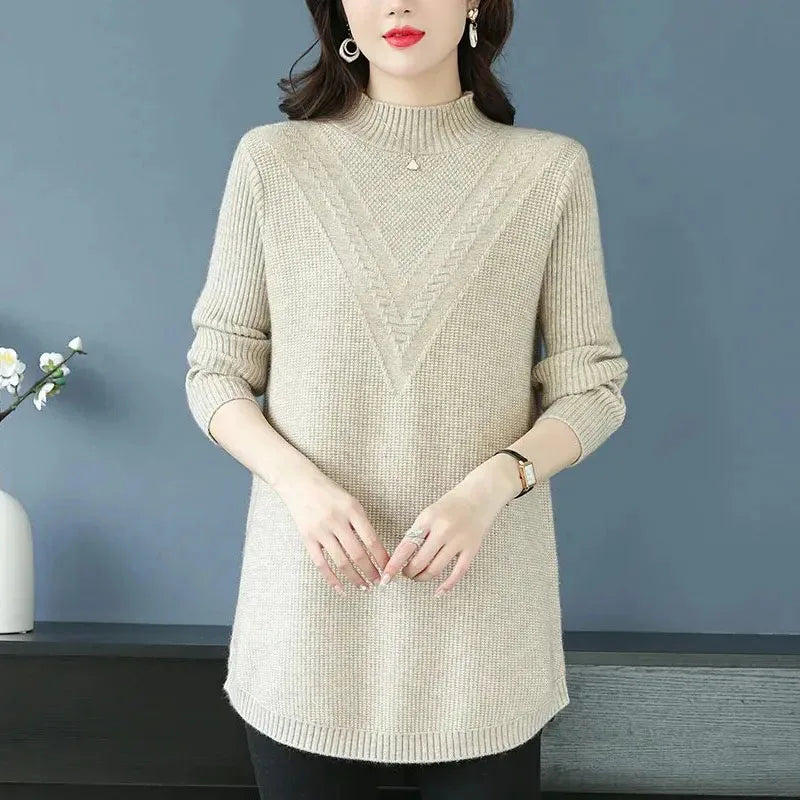 Large Size Women's Autumn Winter High-End Wool Sweater