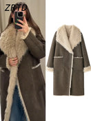 Switch Elegant Suede Fleece Lining Trench Coat 1 image