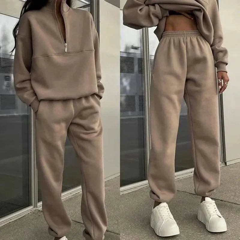 Women's Autumn Winter Sport Set – Sweatshirt & Pants Suit