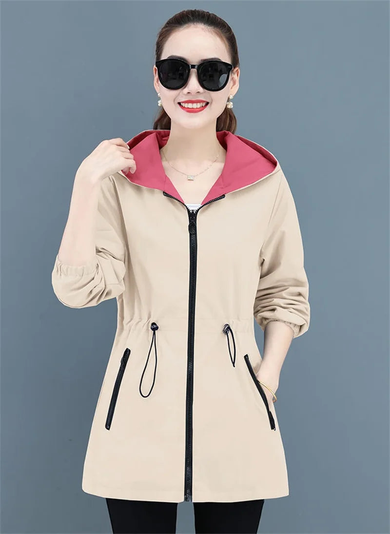 Autumn Double-Sided Hooded Windbreaker