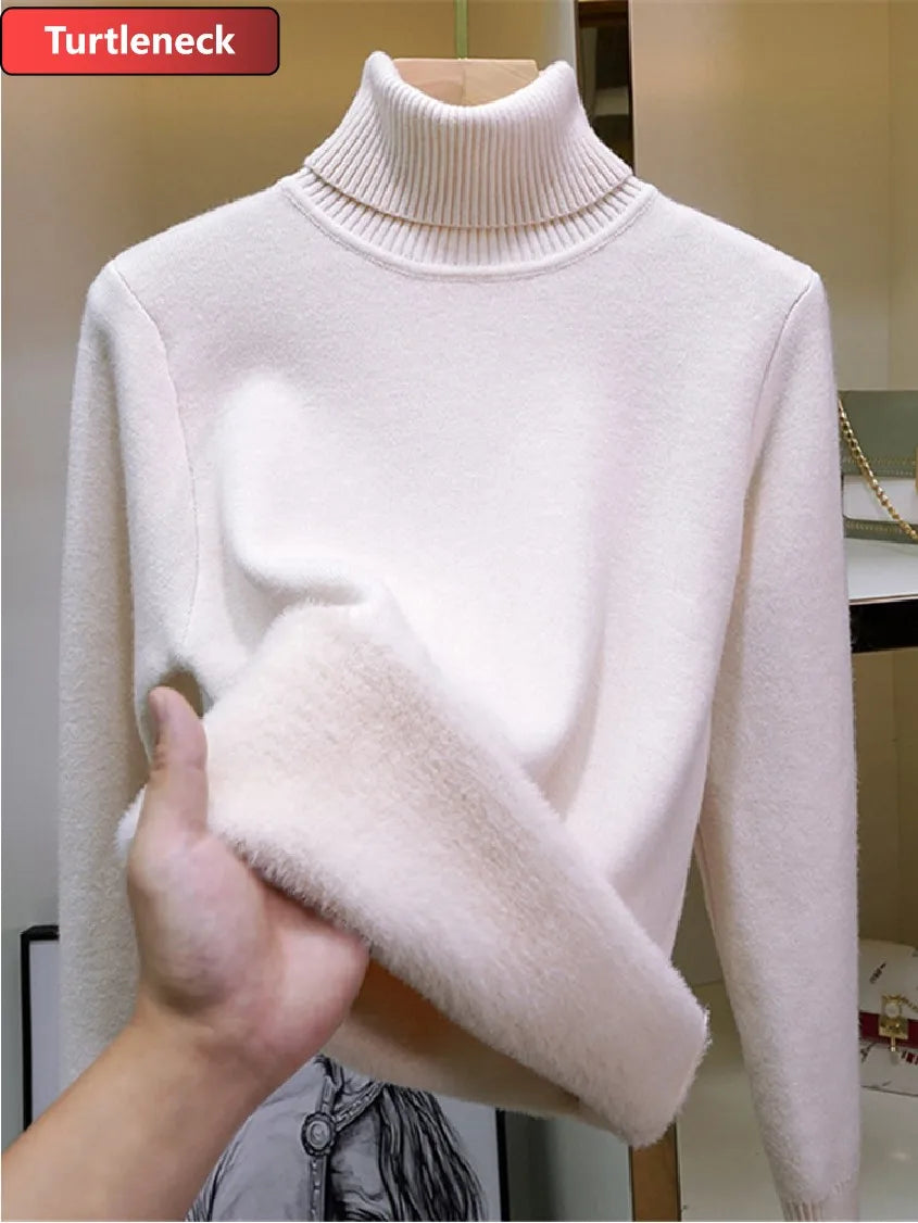 Thicken Velvet Turtleneck Sweater