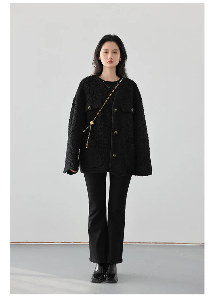 CHIC VEN Women's Woolen Coat - Autumn Winter