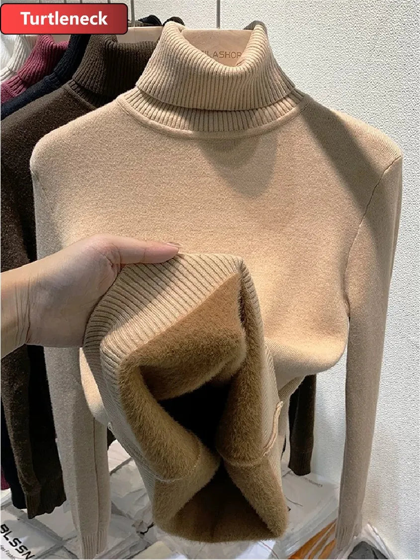 Thicken Velvet Turtleneck Sweater