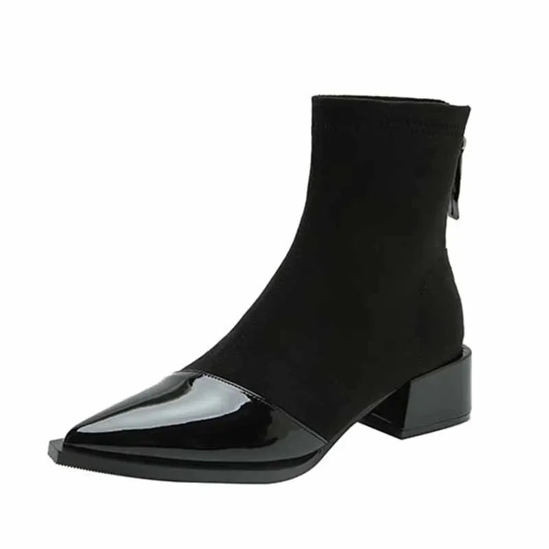 Women’s Chunky Mid Heel Ankle Boots