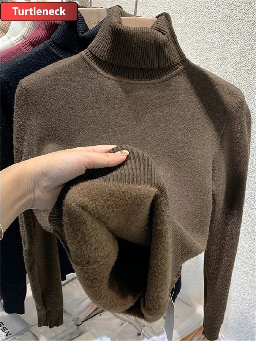 Thicken Velvet Turtleneck Sweater