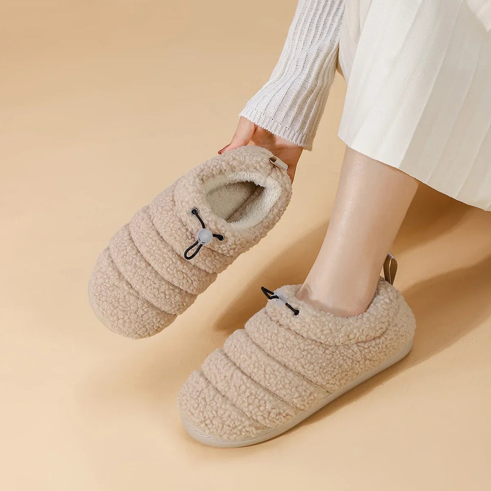 Smile Winter Warm Adjustable Cotton Slippers