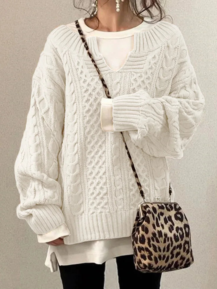 Retro Pullovers with Half Open Collar